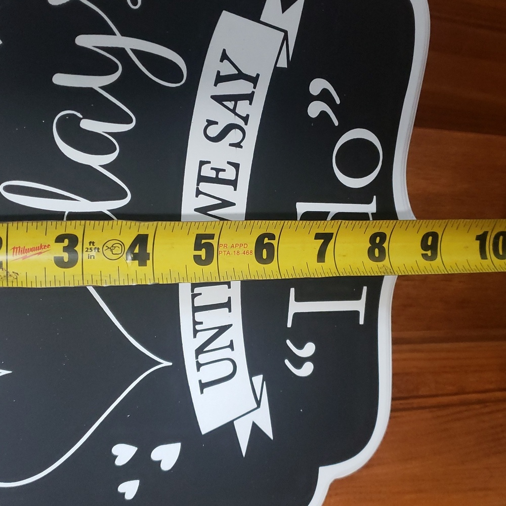 Wedding Countdown Chalkboard Sign with Ribbon - Picture 4 of 4